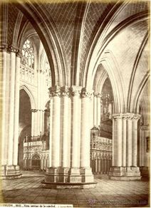 Fotografia antiga: Toledo. Laurent. Vista interior de la catedral